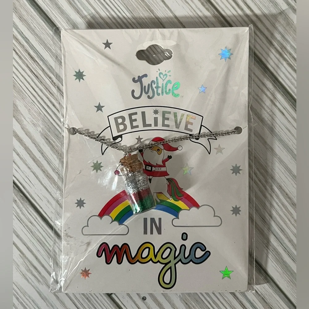 NIP Believe In Magic pixie dust necklace by Justice
